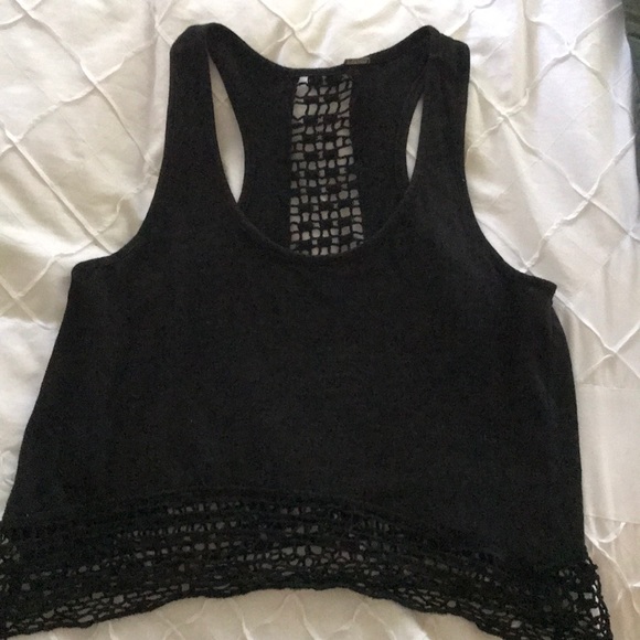 Poof! Tops - Poor black crop top!